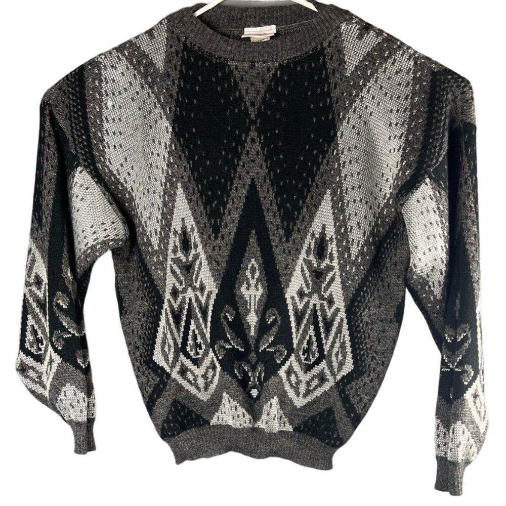 Vintage Men's Peter Werth Argyle Crew Neck Sweater size XL